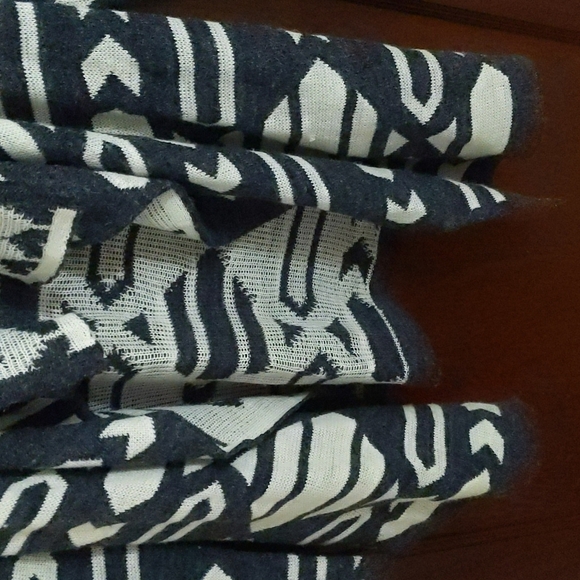 64 Sixty Five Mohair Blend Long Sleeve Open Front Boho Aztec Cardigan Size Med - Picture 3 of 10